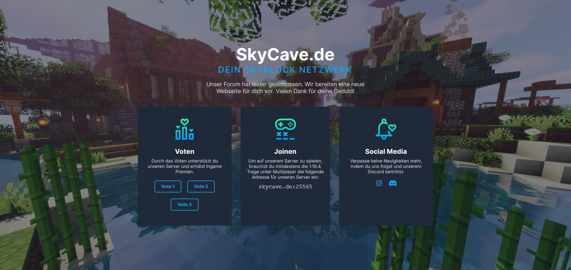 SkyCave website